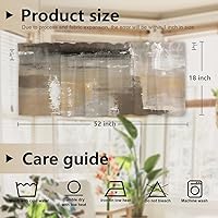 Vista 126 de Cenefas de cocina modernas con patrón de cobre marrón dorado para ventanas, cenefas opacas abstractas de marcas de arañazos y cortinas opacas