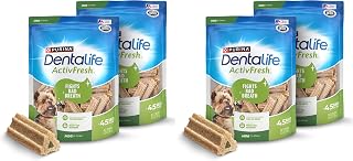 Dentalife ActivFresh Pack of 4 Dog Chews for Small Dogs, Dental Chews to Freshen Breath, Chicken Flavor, 13.5 oz. Each, 45 Each/90 Total - 45 Ct. Pouch
