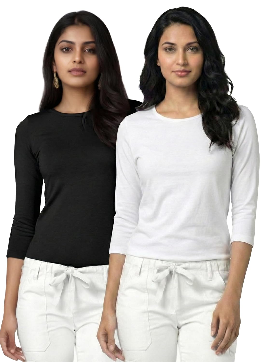 Dressably Pack of 2 Women's 3-4th Sleeve Underscrub, Soft, Breathable Comfort Long Sleeve T-Shirt Underscrub Tee - Review, Price and Buying Guide