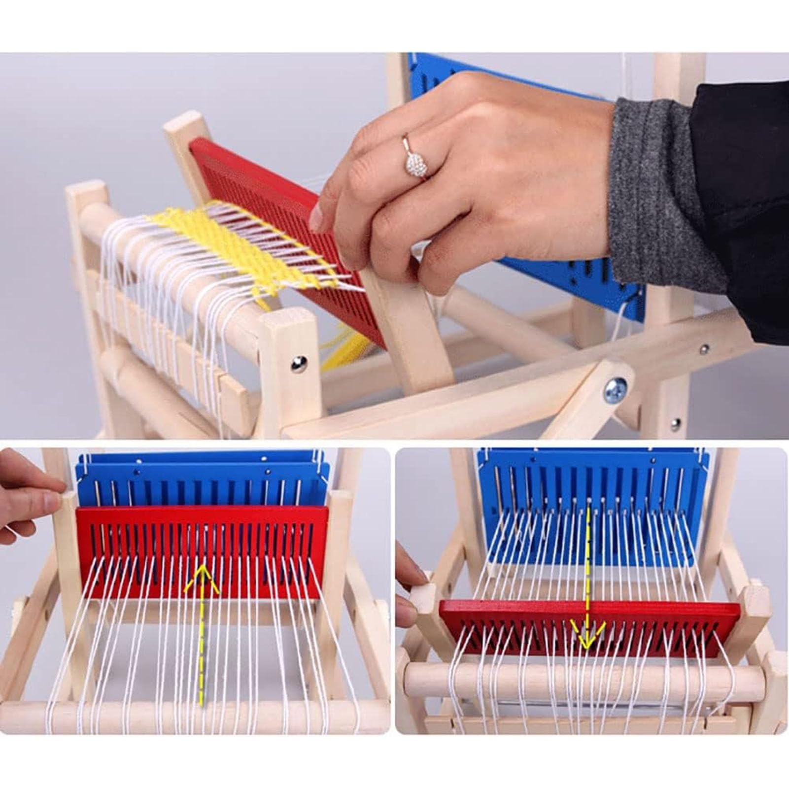 Telaio a Maglia a Mano Fai-da-Te, Set di Telai in Legno, Tessitura Multipla in Legno Giocattoli Intellettuali per Adulti per Adulti Dilettanti