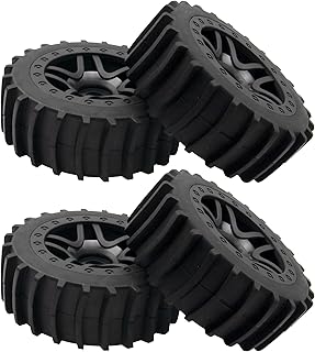 4Pcs ShareGoo 1/8 Scale RC Car Paddles Buggy Tires RC Snow Sand Tyre 17mm Hex Hub Wheels Compatible with Redcat HSP HPI Traxxas 1/8 RC Off Road Buggy Baja Car