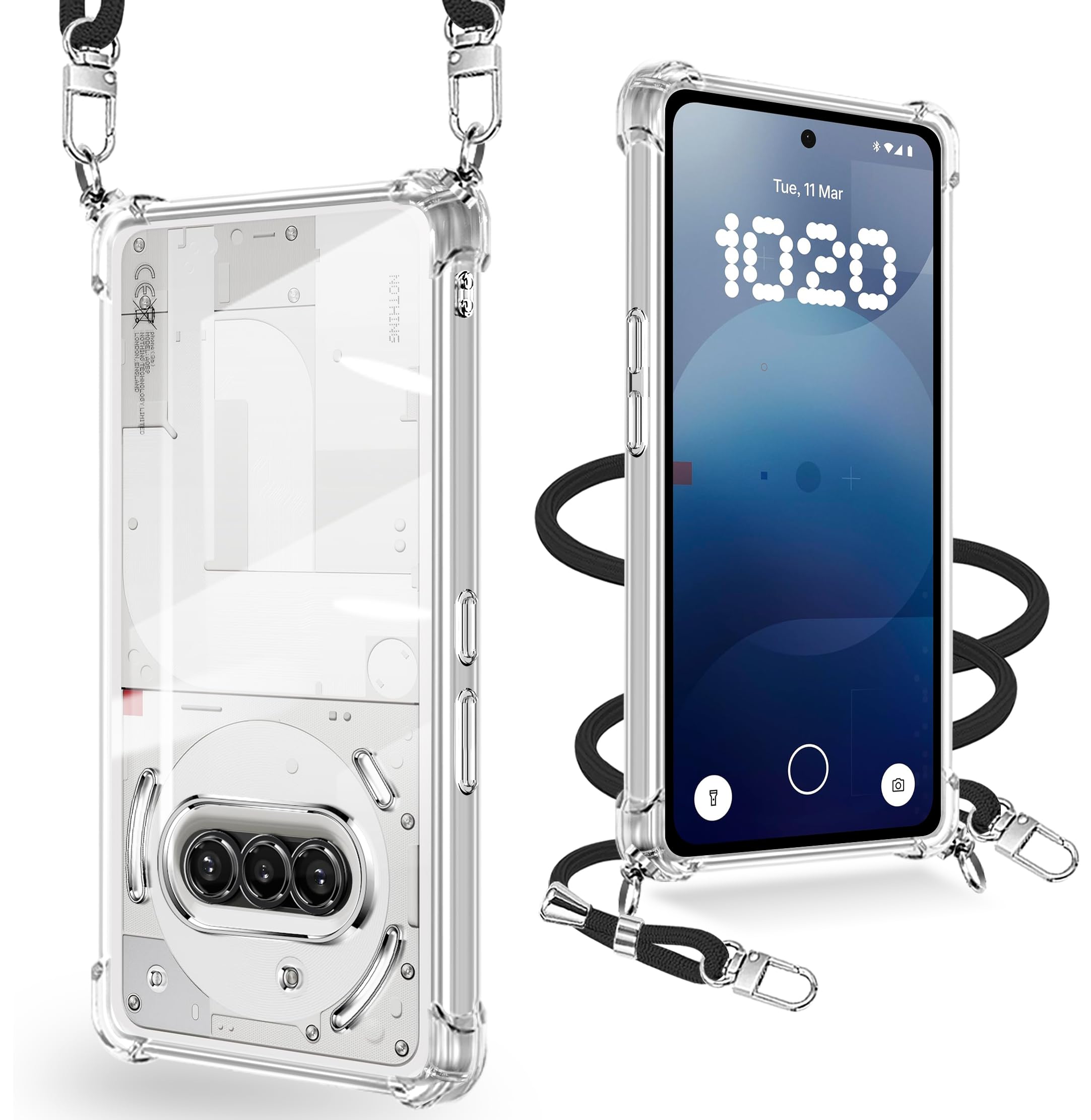 Amazon.co.jp: Nothing Phone 3a ケース クリア ショルダー
