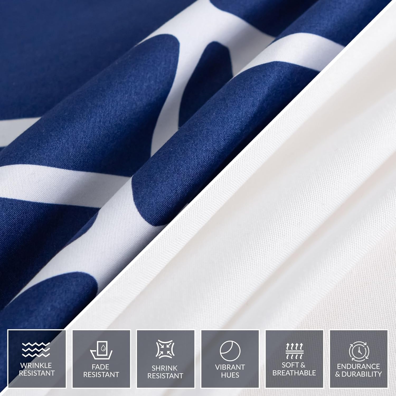 Pamposh Set di biancheria da letto Copripiumino in microfibra ultra morbida con federa – Set di biancheria da letto con cerniera (Blu, (1 x 155 x 220 cm) + (2 x Federa 80 x 80 cm))