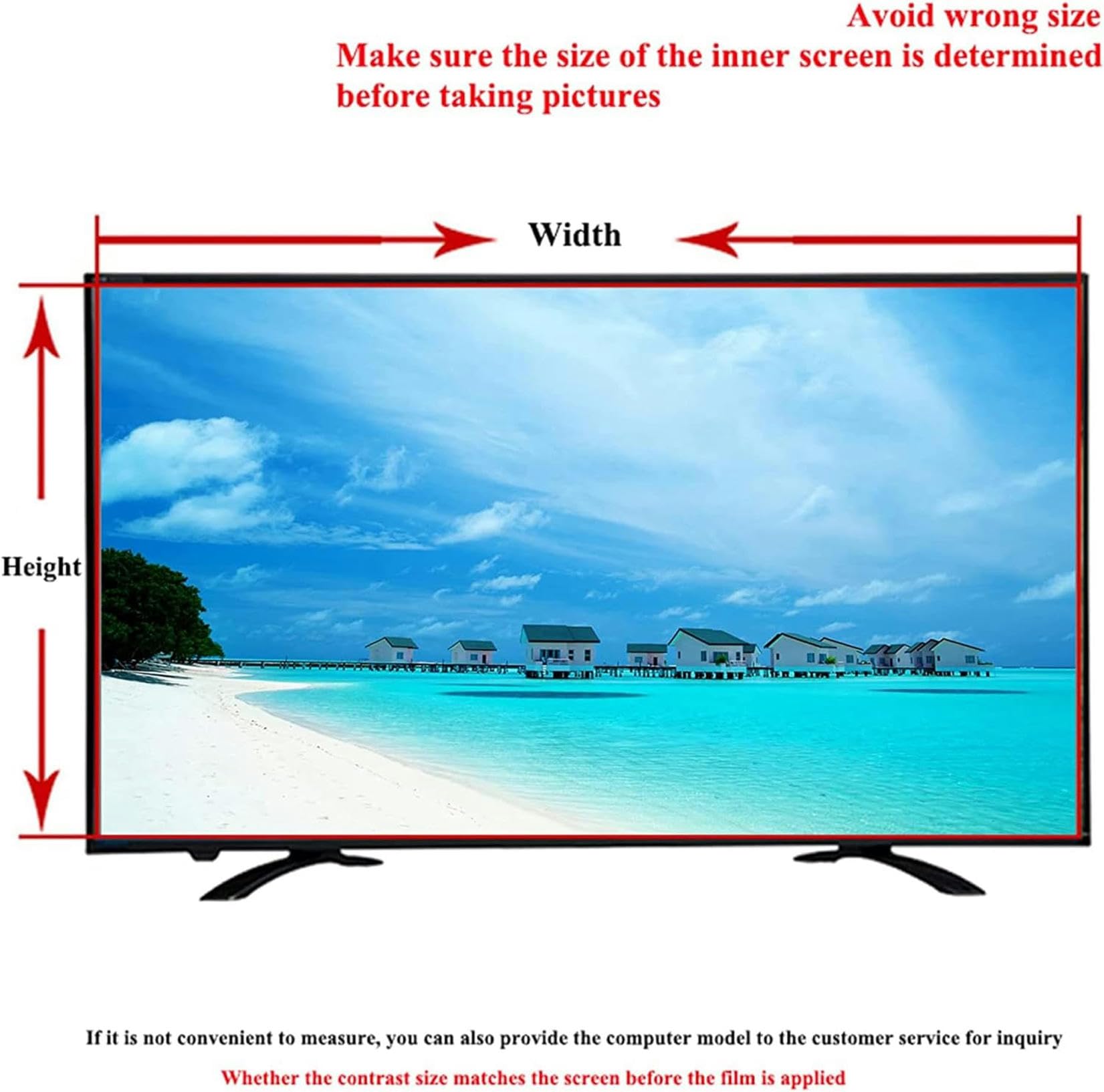 Pellicola Protettiva Opaca Antiriflesso Per Schermo Tv Da 42-65 Pollici, Antipolvere, Antigraffio E Anti Luce Blu, Per Lcd, Led, 4K Oled Qled Hdtv / 65 Pollici 1440X809 Mm, 42 Pollici 917X516 Mm