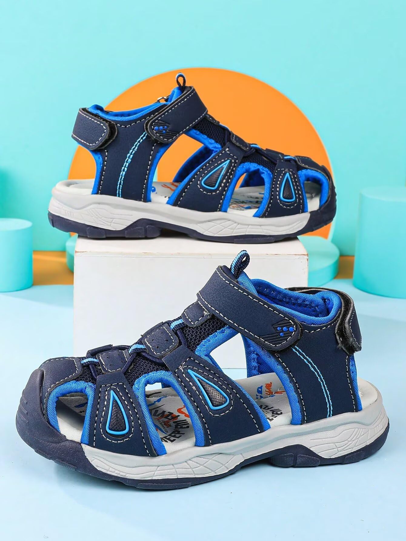 Sommer-Sandalen für Jungen und Mädchen, geschlossene Zehen, Wasserwandern, leicht, athletisch, Outdoor-Sandalen