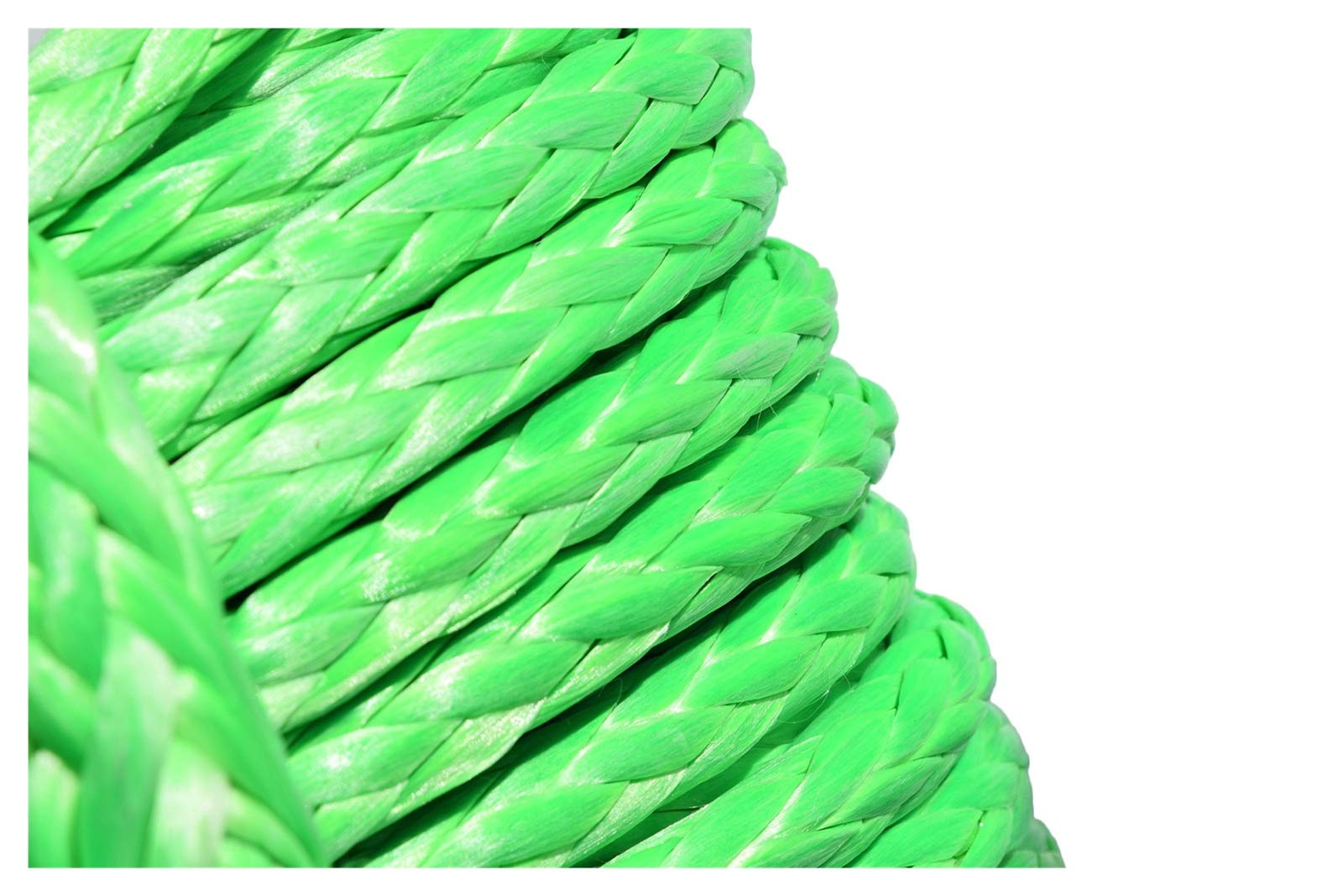 Verde 12mm * 45m Verricello sintetico Estensione corda sintetica, di prolunga ricambio for argano, cavo verricello sostitutivo,Elevata resistenza alla rottura