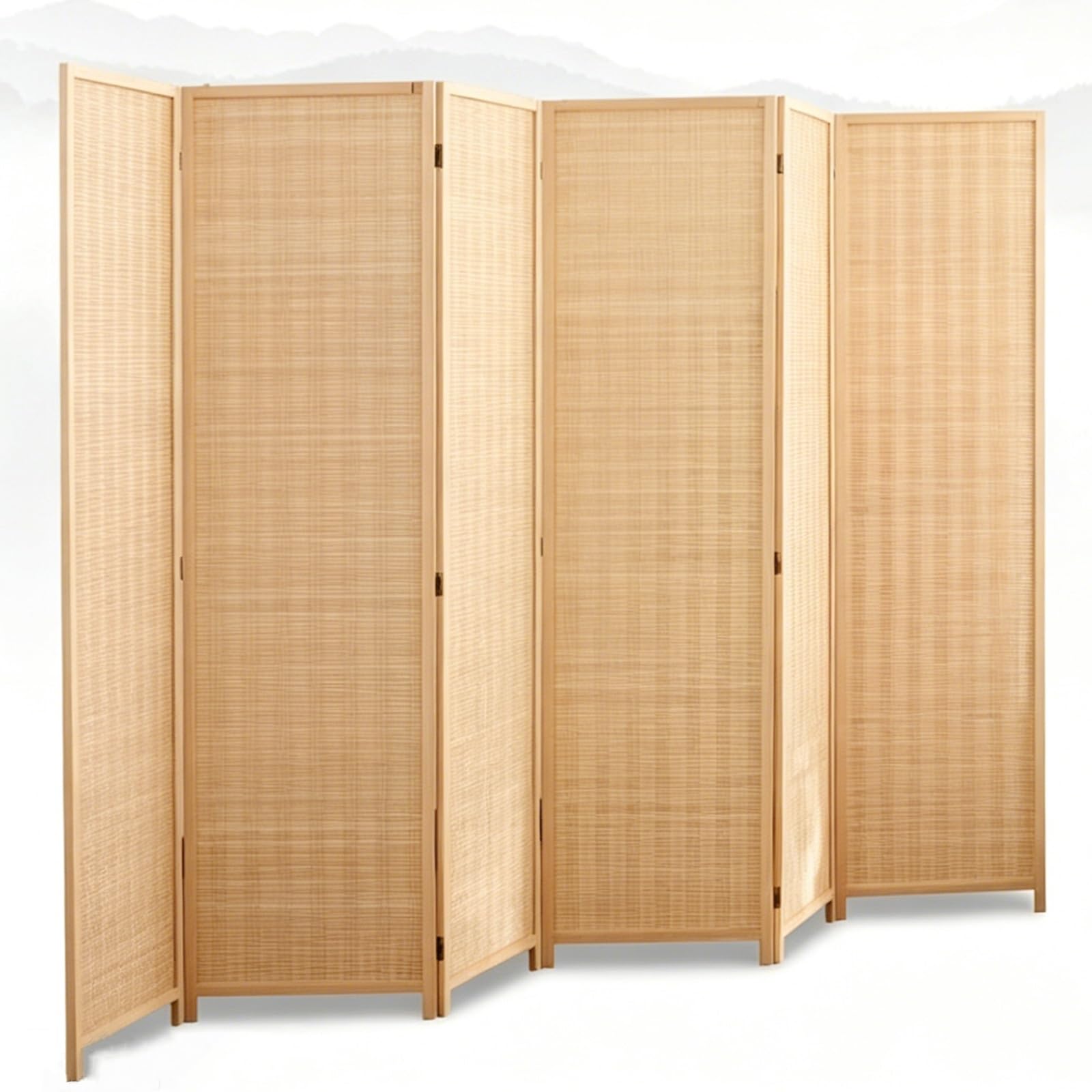 150x40cm, Chinese Style Bamboo Woven Panel Partition, Natural Wood Room Partitions And Dividers, For Home, Office, Restaurant & Bedroom(6-panel)