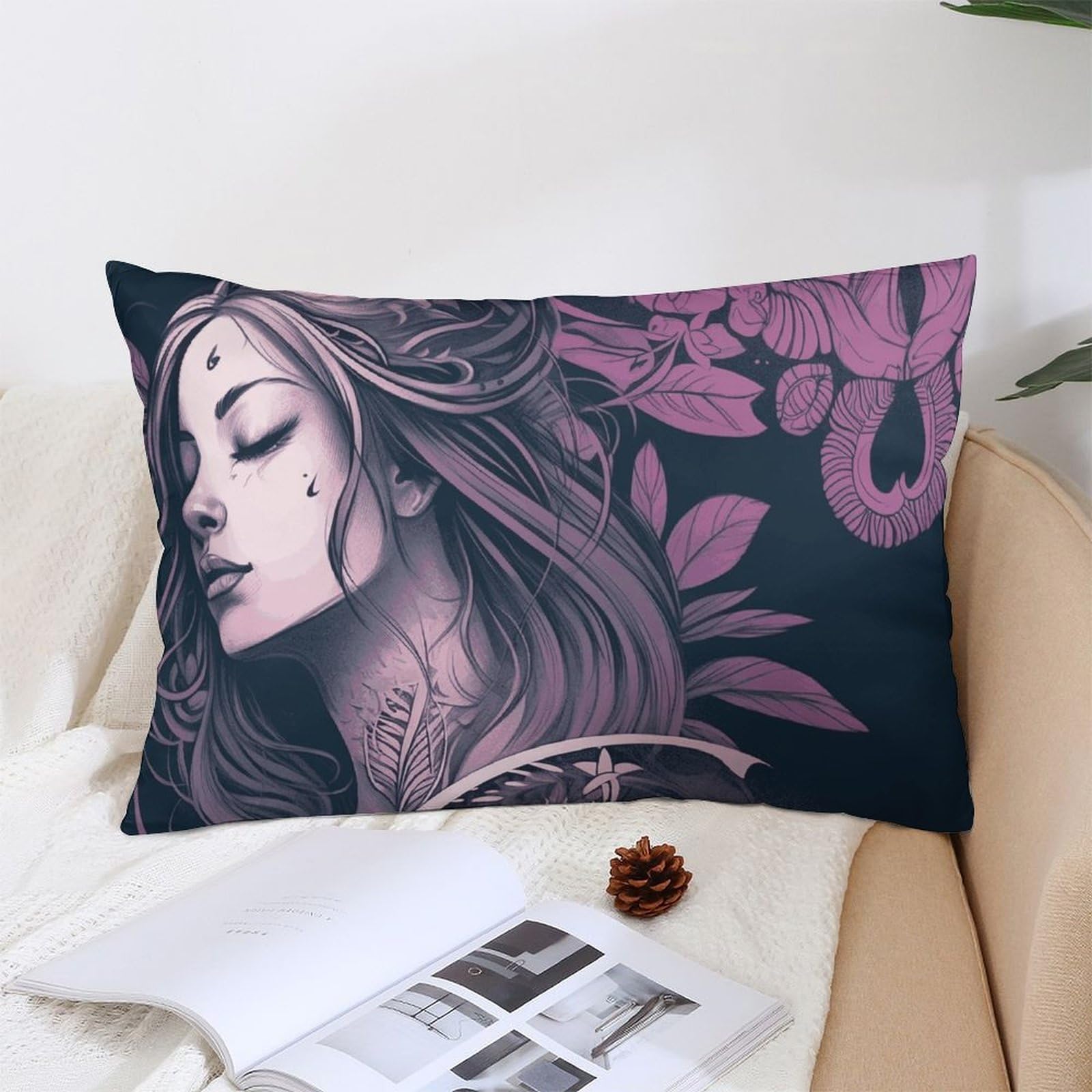 NTVOWPZO Decoration Throw Pillow Covers 12 "x20 Pillowcases Covers Ethereal Illustration Soft Pillowcases Modern Farmhouse Home Decor Sofa Cushions Covers for Couch Bed Living Room