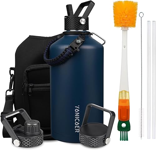 Miniatura 33 de Botella de agua aislada de 40 onzas, acero inoxidable al vacío de triple pared (apta para lavavajillas), a prueba de fugas y sin BPA, jarra frasco