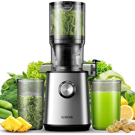 GDOR Cold Press Juicer with Powerhouse Series Titanium Enhanced Cut Disc System