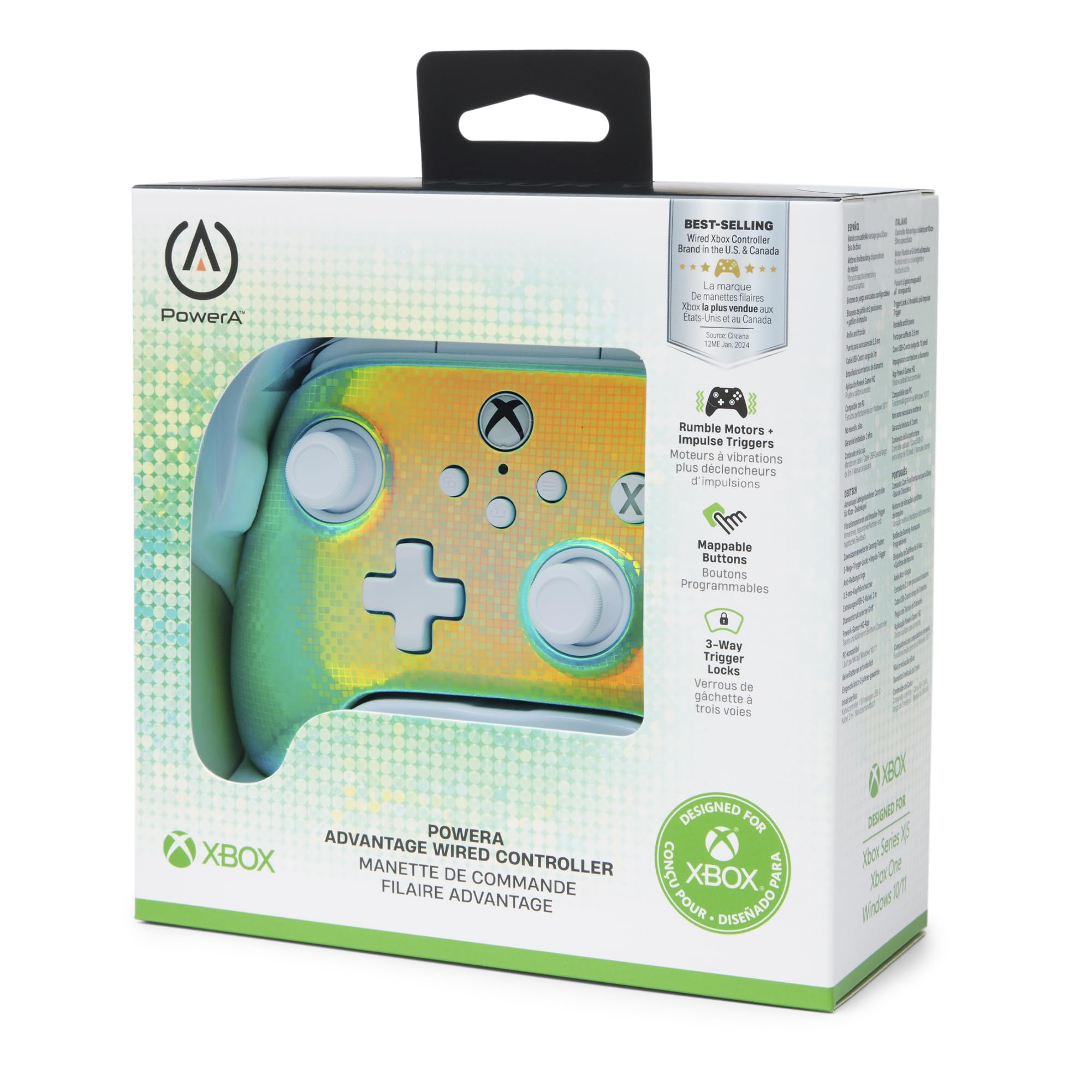 Mando alámbrico PowerA Advantage para Xbox Series X|S - Diskokugel, mando, mando para videojuegos con cable, mando para juegos, funciona con Xbox Series X|S — view 8