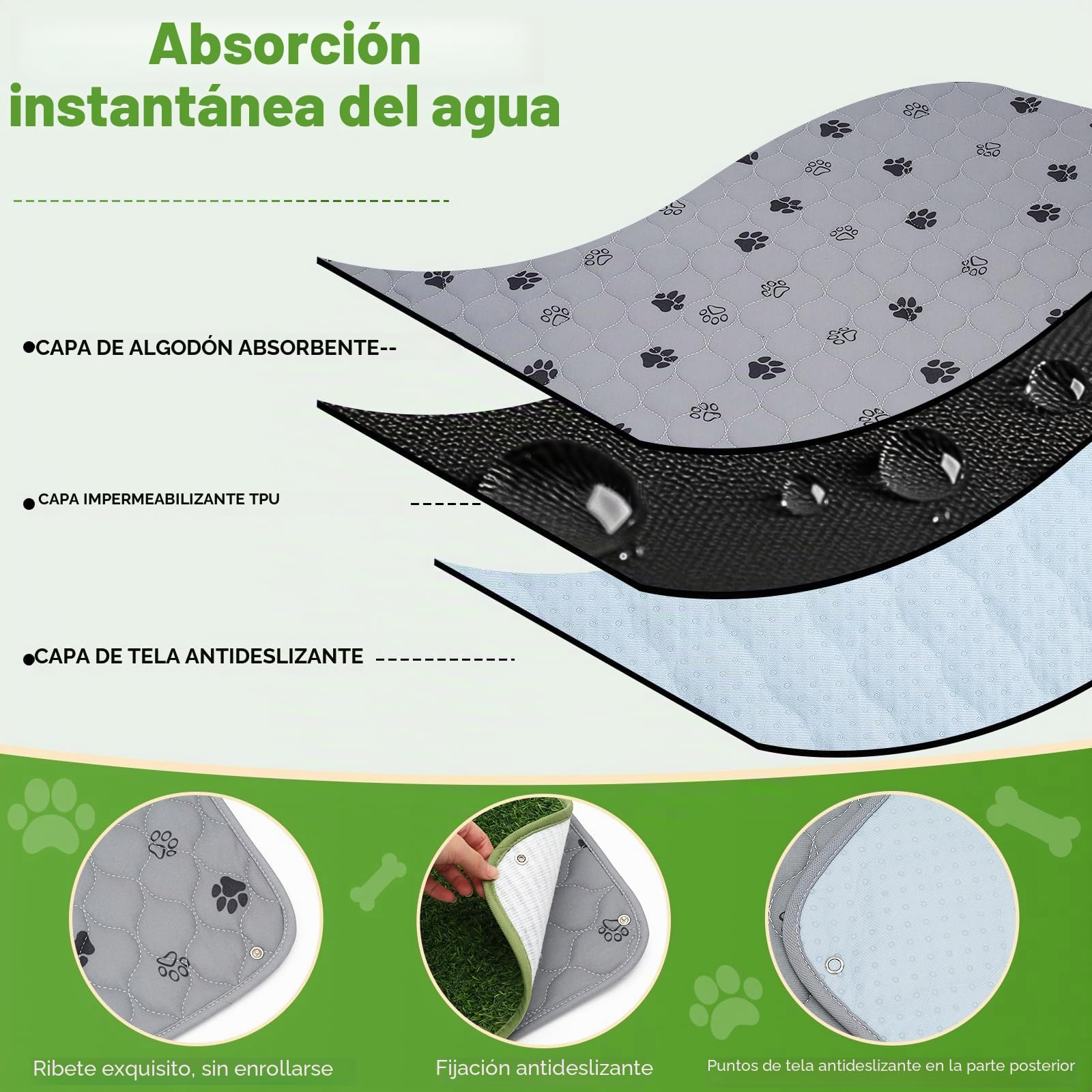 60X90CM 2 en 1 Almohadillas de Entrenamiento Reutilizables+ Inodoro para Perros con Césped Artificial-Pipican para Perros En Casa-Ideal para Entrenamiento de Orinal En Interiores y Exteriores