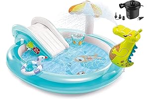 Intex Gator Inflatable Play Center | Kids Inflatable Water Park with Slide,...