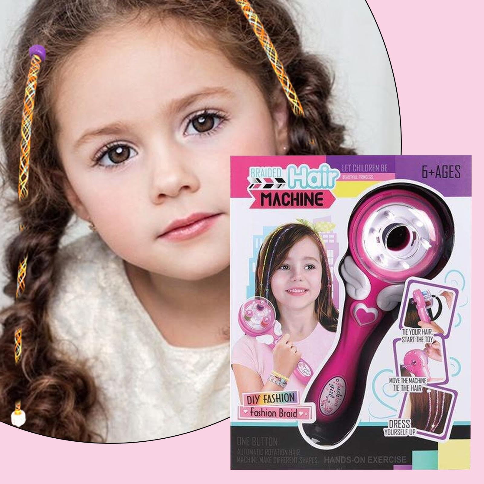 Máquina para trenzar cabello,Máquina para trenzar cabello eléctrica - Kit de herramientas de peinado giratorio | Trenzador de pelo multifuncional fácil del del salón de la moda de la belleza p