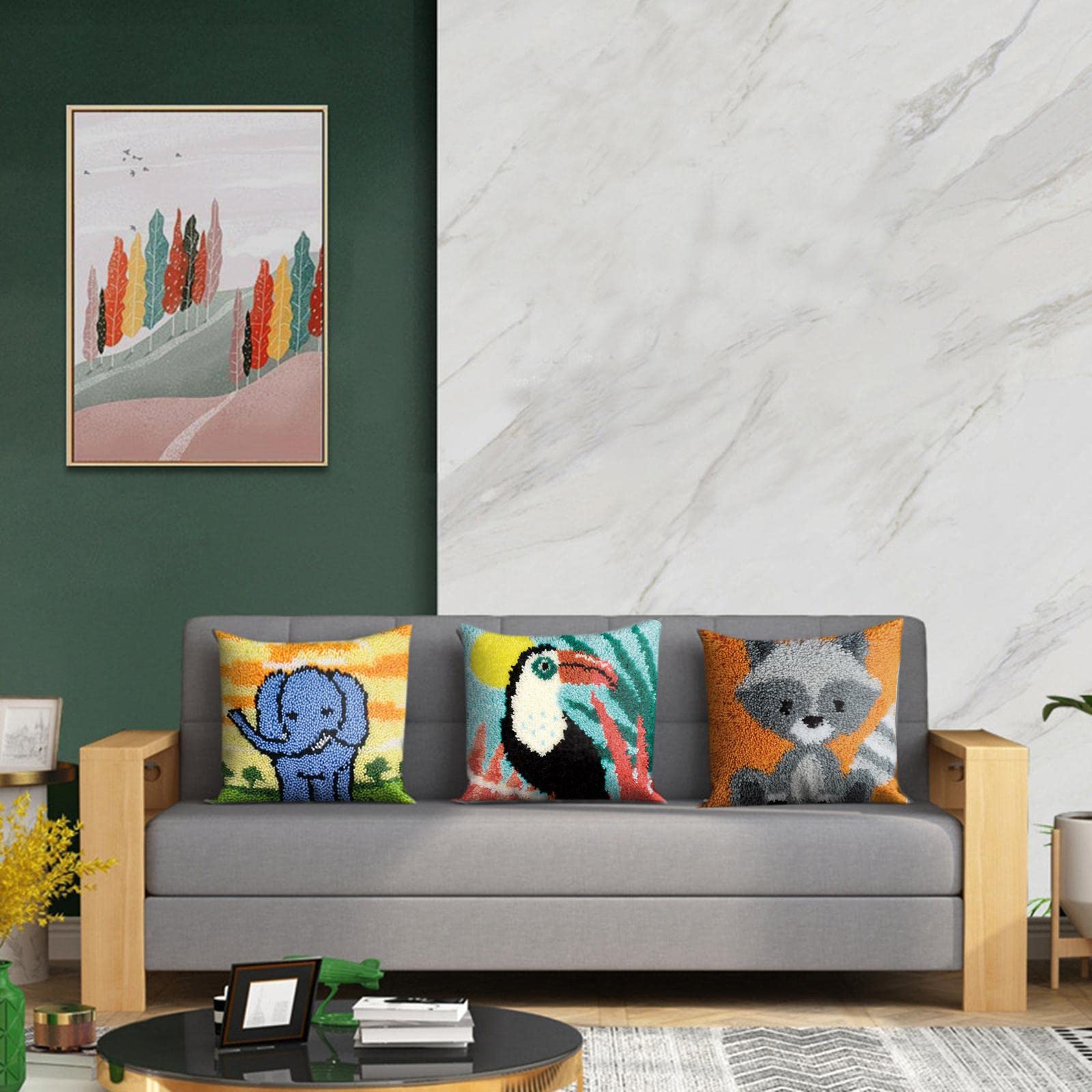 Decorativo Gancio di Bloccaggio Cuscino Cuscino Tappetino Realizzazione di Tappeti, Conigli