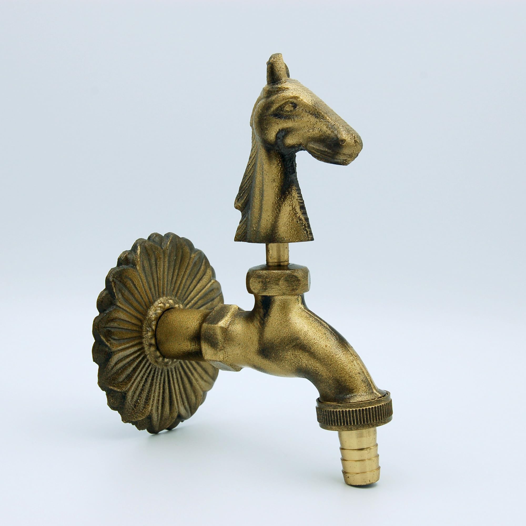 GRIFO JARDIN 1/2" DECORATIVO "CABALLO" CON RACOR MANGUERA