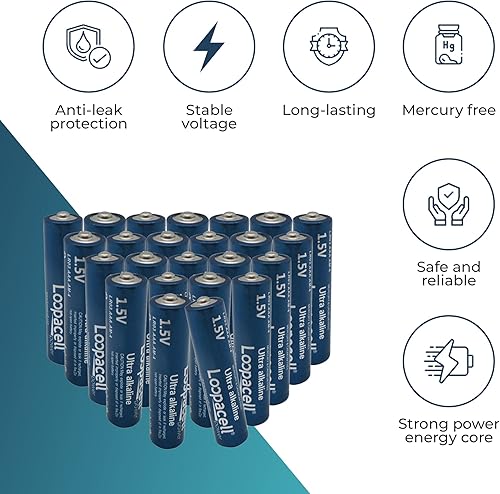 Miniatura 5 de Pilas alcalinas AA (paquete de 24) 1.5V