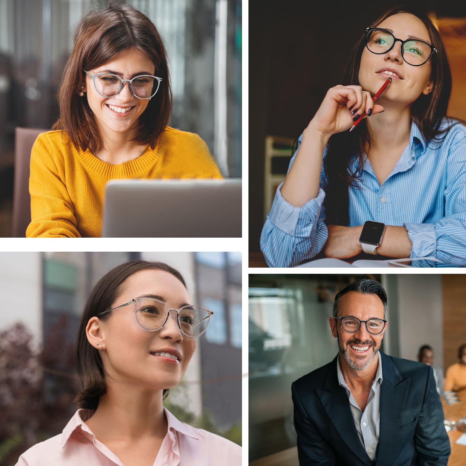 Sumato Round Frame with Non-prescription Clear Lenses Eyewear for Women Men?Vintage Fake Eyeglasses Gray