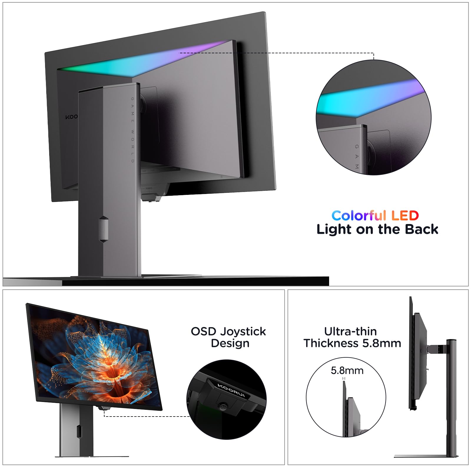 Amazon.co.jp: KOORUI 27インチ OLED ゲーミングモニター 240Hz