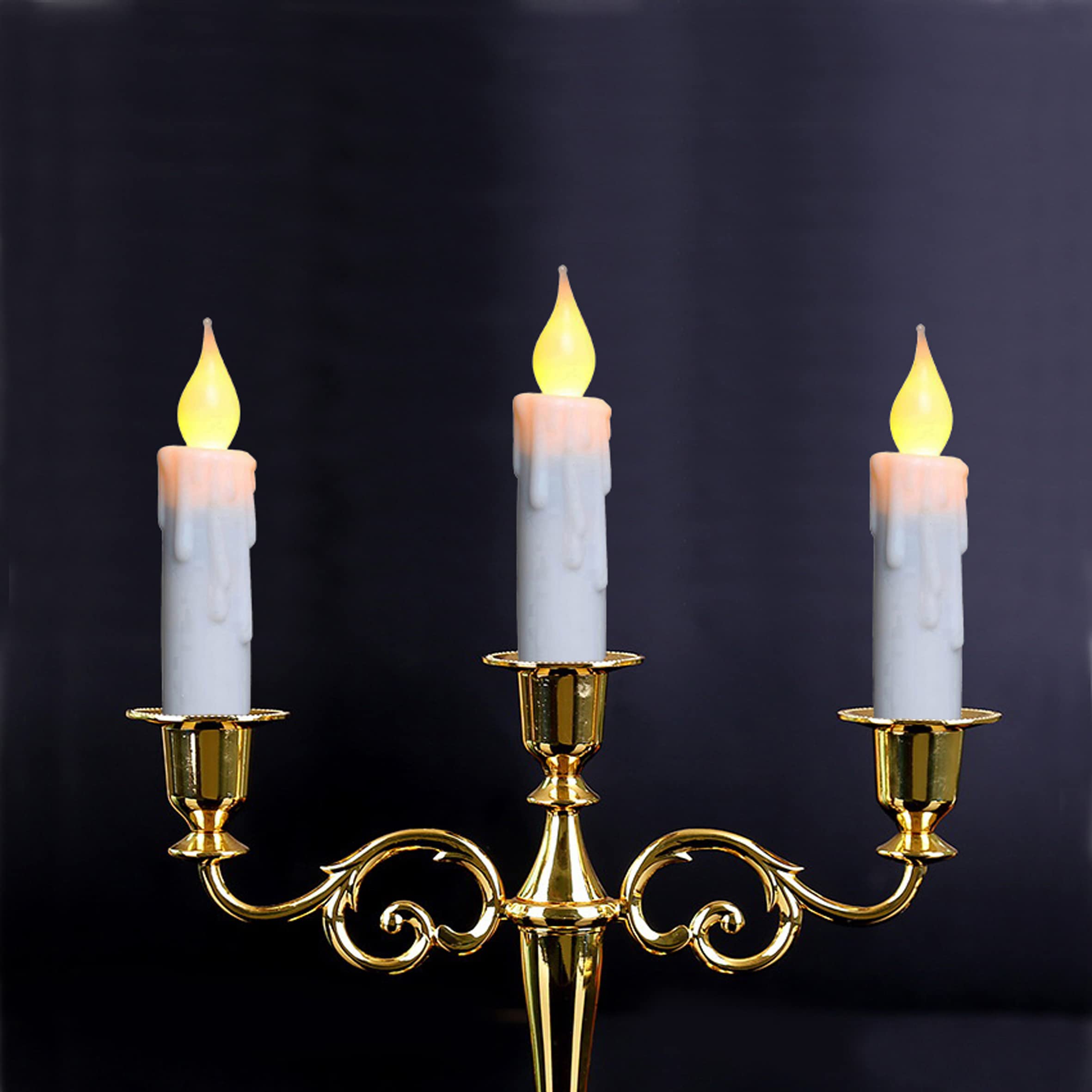 HOKZYHOUSE Lot de 12 bougies sans flamme réalistes à LED vacillantes à