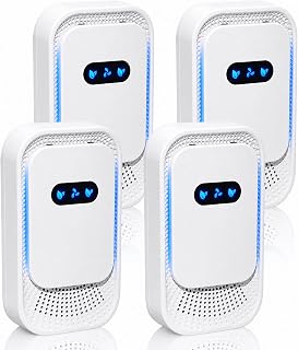 Air Ionizers 4 Pack, Small Negative Ion Air Purifiers, Low Noise Portable Air Freshener for Odor, Smoke, Dust, Pets, Fresh Odor Eliminator Kit (White-4pcs)