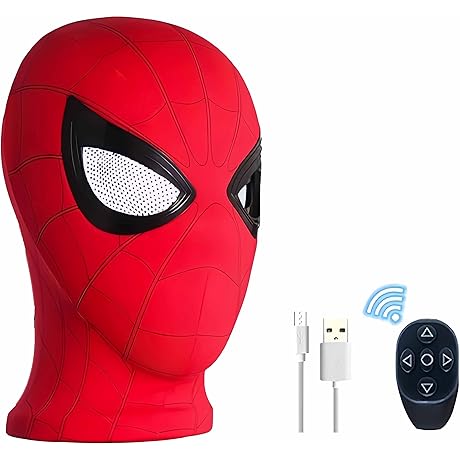 Beware of the Glare: Superhero Mask with Remote-Controlled Glowing Red Eyes
