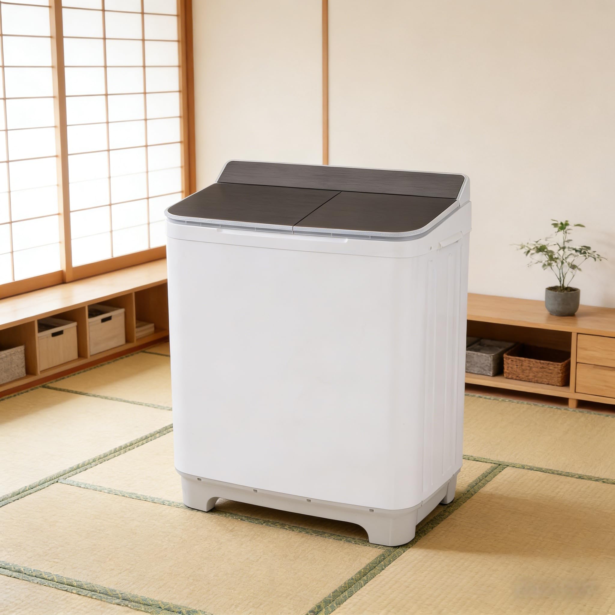 Amazon | 二槽式洗濯機 ステンレス槽 ホワイト 洗濯6kg/7kg 脱水4kg