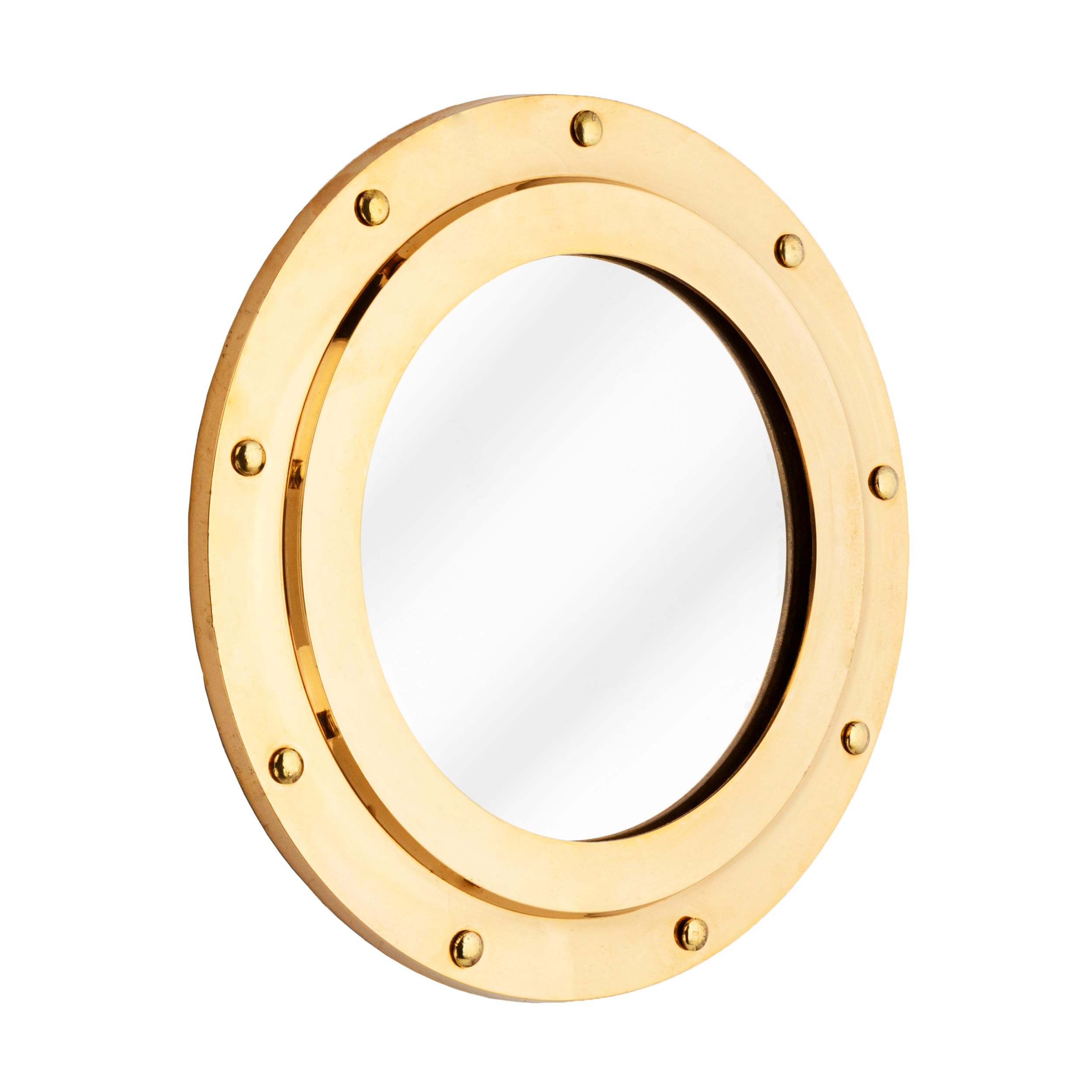 NKlaus 23 cm Porthole Mirror Antique Brass Wall Mirror Nautical Decoration Maritime 14973, 23L x 23W cm - Image 2