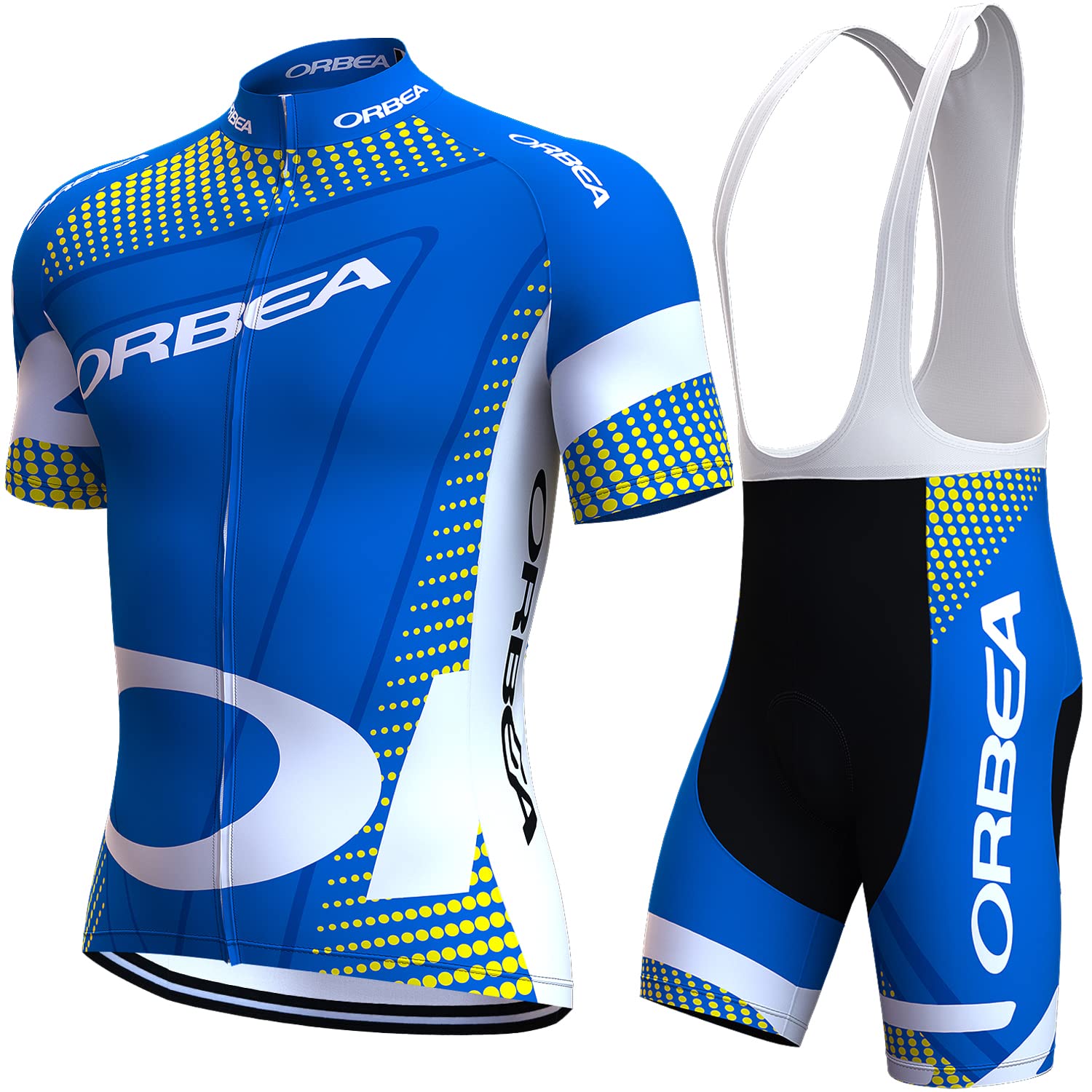 assocauicy Conjunto Ciclismo Hombre,Maillot Transpirable y Cómodo Pantalones Cortos Acolchados 3D Para Hombres En Verano