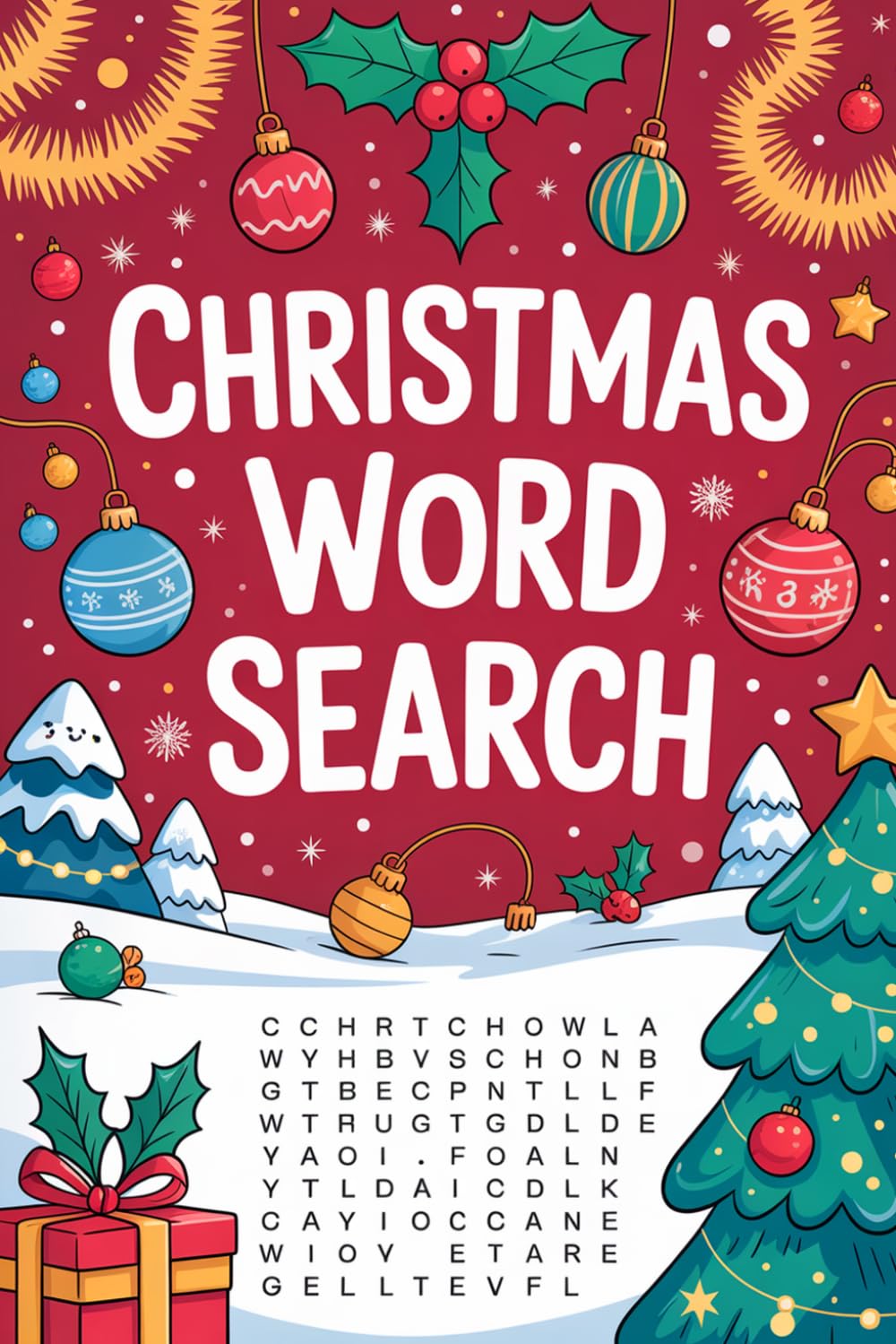 Christmas Word Search: Book for Adults: Interactive Puzzle Workbook for Adult Solvers with Seasonal Cheer Theme and Calm Searching