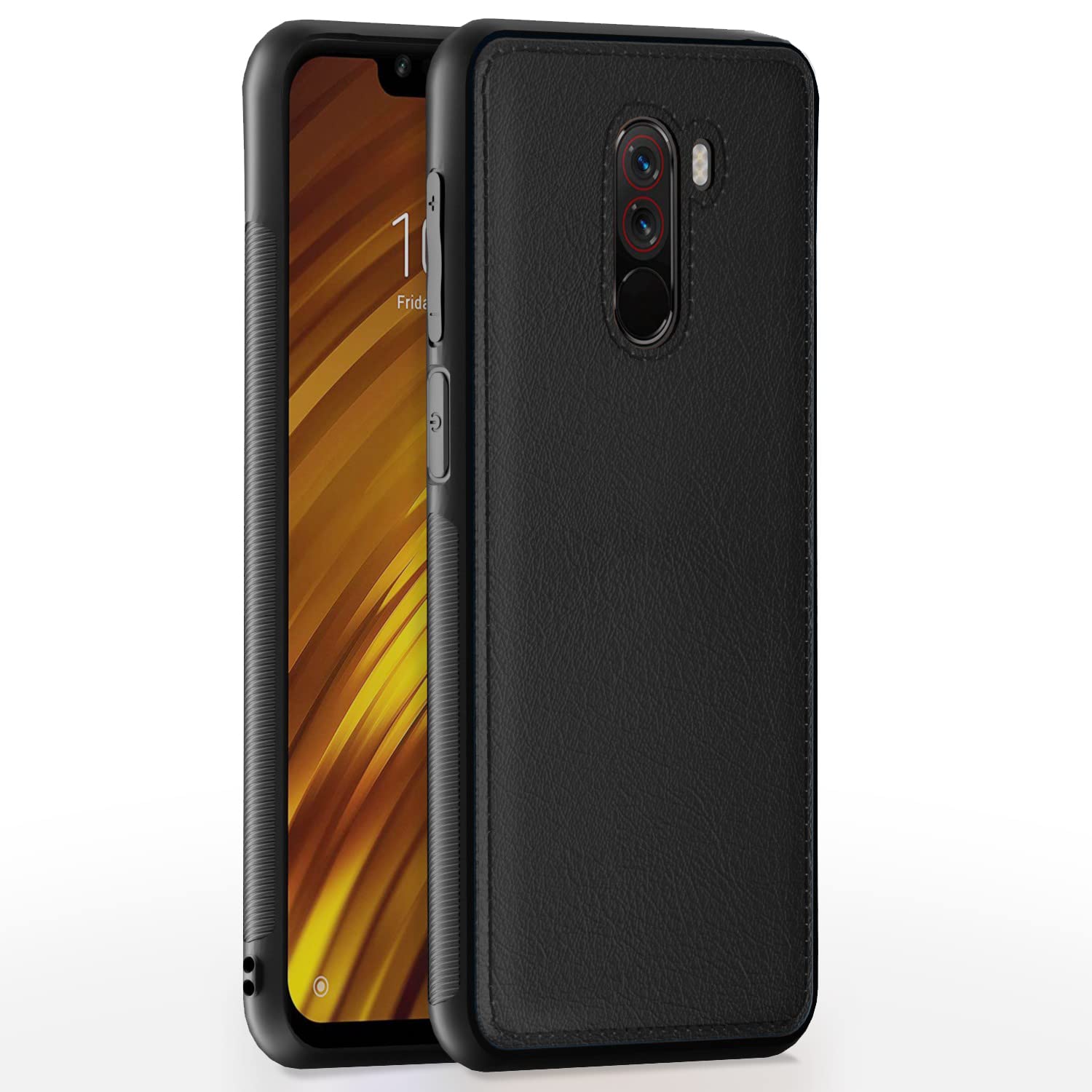 Pikkme Poco F1 Back Cover Flexible Faux Leather Super Soft-Touch Bumper Case Lightweight Slim Camera Protection Cover (Black) (B0D34VP3D2) Amazon Price History, Amazon Price Tracker