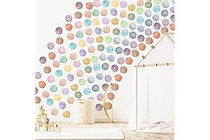 Chinco Rainbow Polka Dot Wall Decals: Boho Playroom Fun!