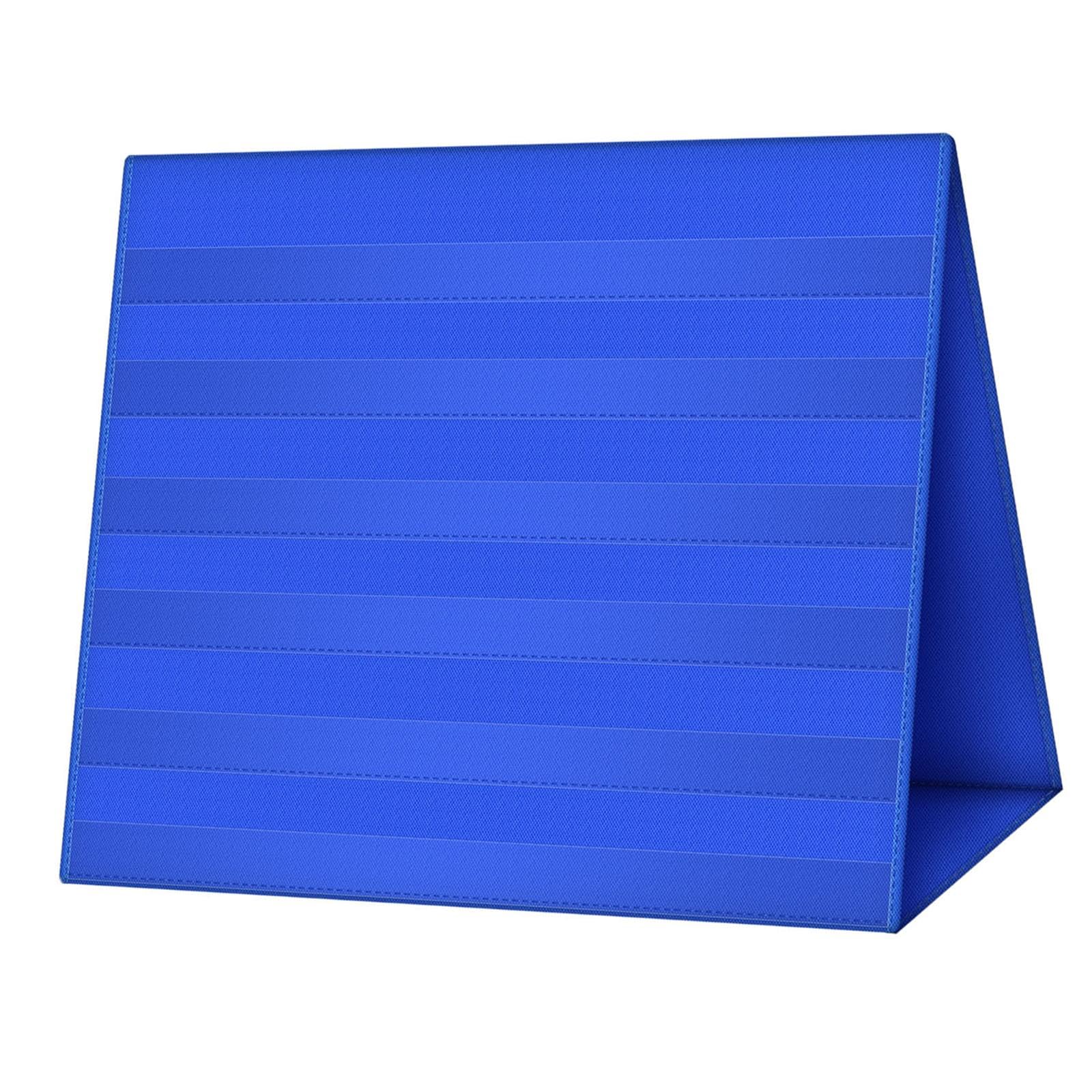 Soporte de Escritorio para Tarjetas, Tarjetero de Mesa de Doble Cara, Soporte Independiente para Tarjetas Didácticas, Organizador Plegable para Tarjet, Azul, Individual