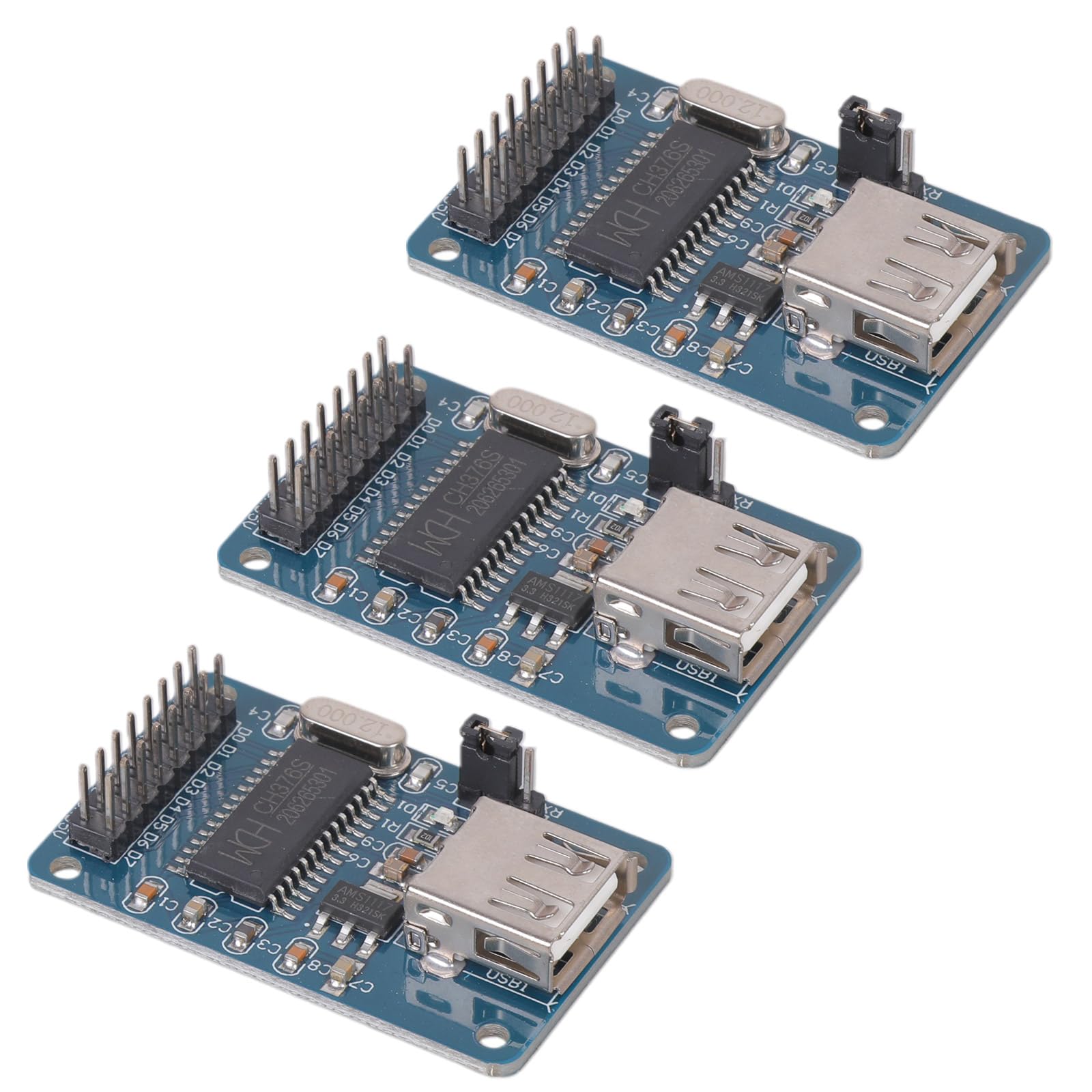 Tsophreniq MultiProtocol USB Host Controller CH376 U Disk Read Write Module with 8Bit Data Bus for U Disk Memory Card Data Storage USB Read Write Module for Microcontroller