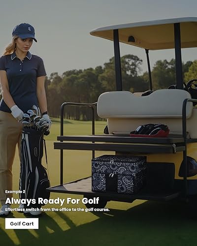 Miniatura 8 de Organizador de maletero de golf para zapatos de golf, ropa, guantes, sombreros, caja de almacenamiento de golf grande plegable con 4 divisores,