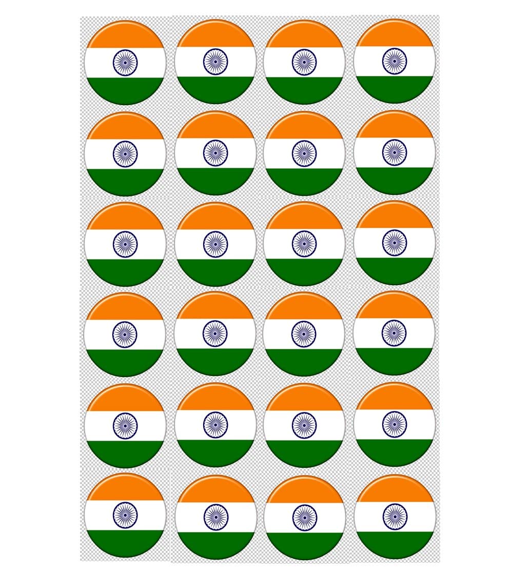 Nimida Indian National Flag Round | Metal & Plastic | Lapel Pin/Brooch/Badge | Size 4.5 cm | Pack of 24 (B08712MMTV) Amazon Price History, Amazon Price Tracker