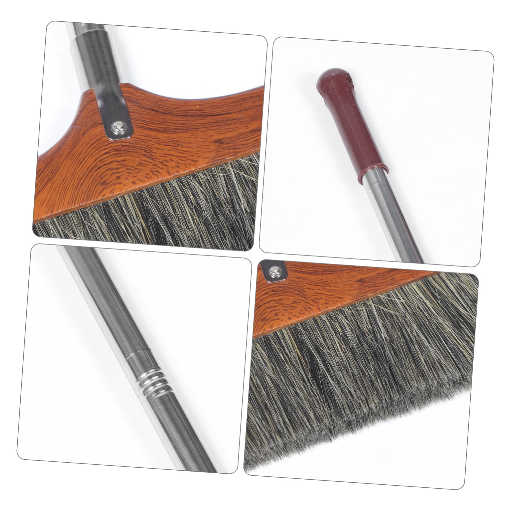 VALICLUD Scopa Acciaio Lungo Morbide Manico Setole Legno