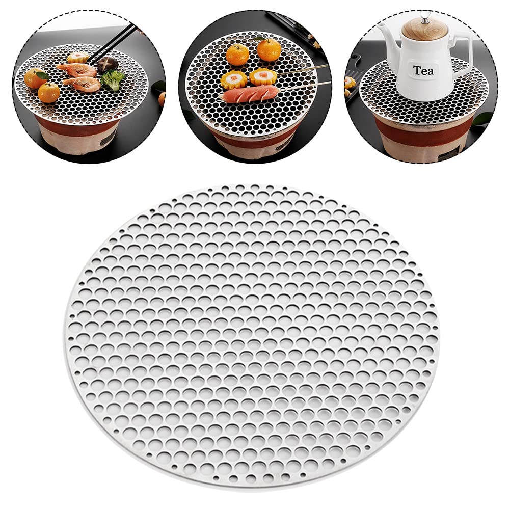 Artykuły do ​​pieczenia, Ruszty Ruszty Stal nierdzewna Okrągła siatka do grilla Siatka do pieczenia Narzędzia do grillowania bekonu Siatki żelazne Akcesoria do grilla kempingowego Ruszt(28cm)