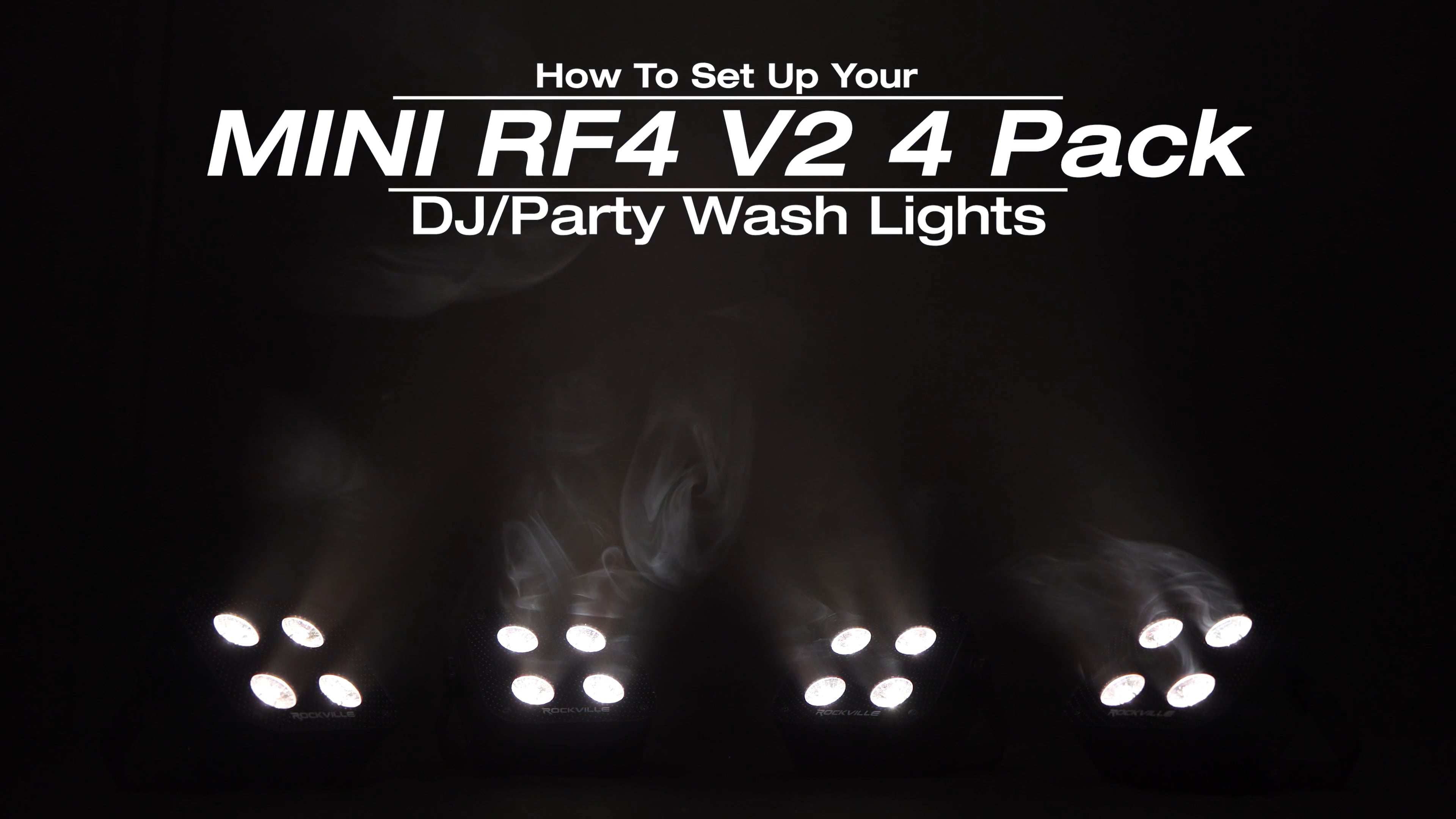 Amazon.com: Rockville 4 Pack MINI RF4 V2 White LED Wash Up Light