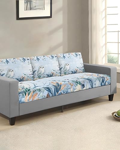 Miniatura 10 de Fundas de cojín para sofá con estampado floral de primavera roja, funda elástica para sofá con parte inferior elástica, diseño de flores botánicas