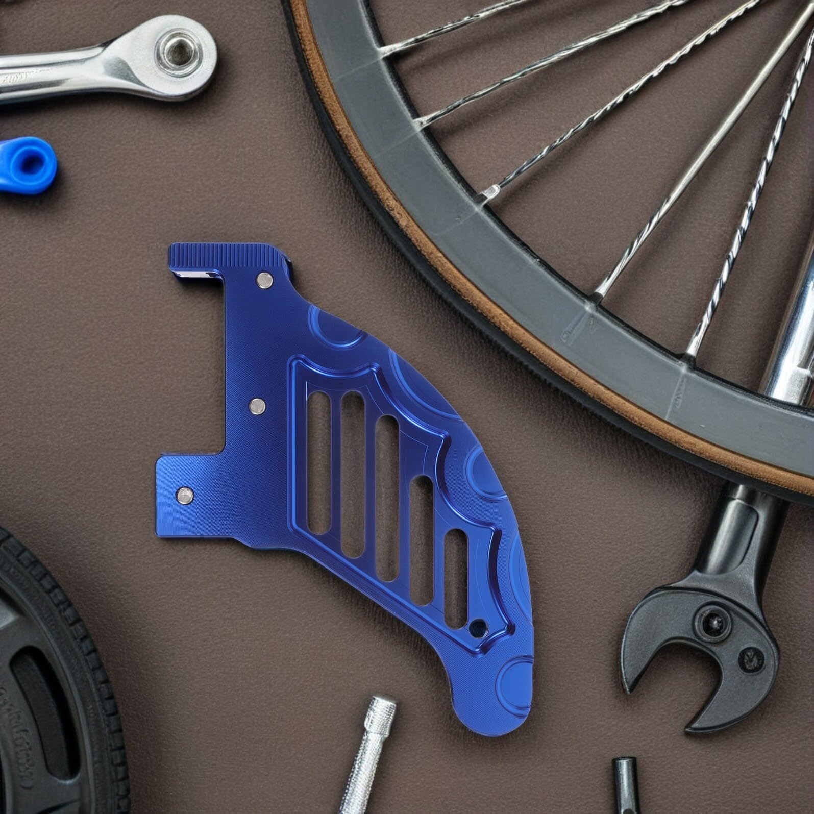 VALICLUD Motorrad Bremsscheibenschutz Aluminiumlegierung Blau Schutzabdeckung für Vorder Hinterrad Kompatibel mit KTM Robust und Schnell Montierbar Offroad Geeignet