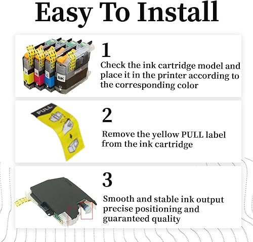 Miniatura 4 de LC103 LC101 Cartucho de tinta de alto rendimiento compatible LC103 LC101 Cartuchos de tinta para impresoras Brother DCP-J152W MFC-J245 MFC-J285DW