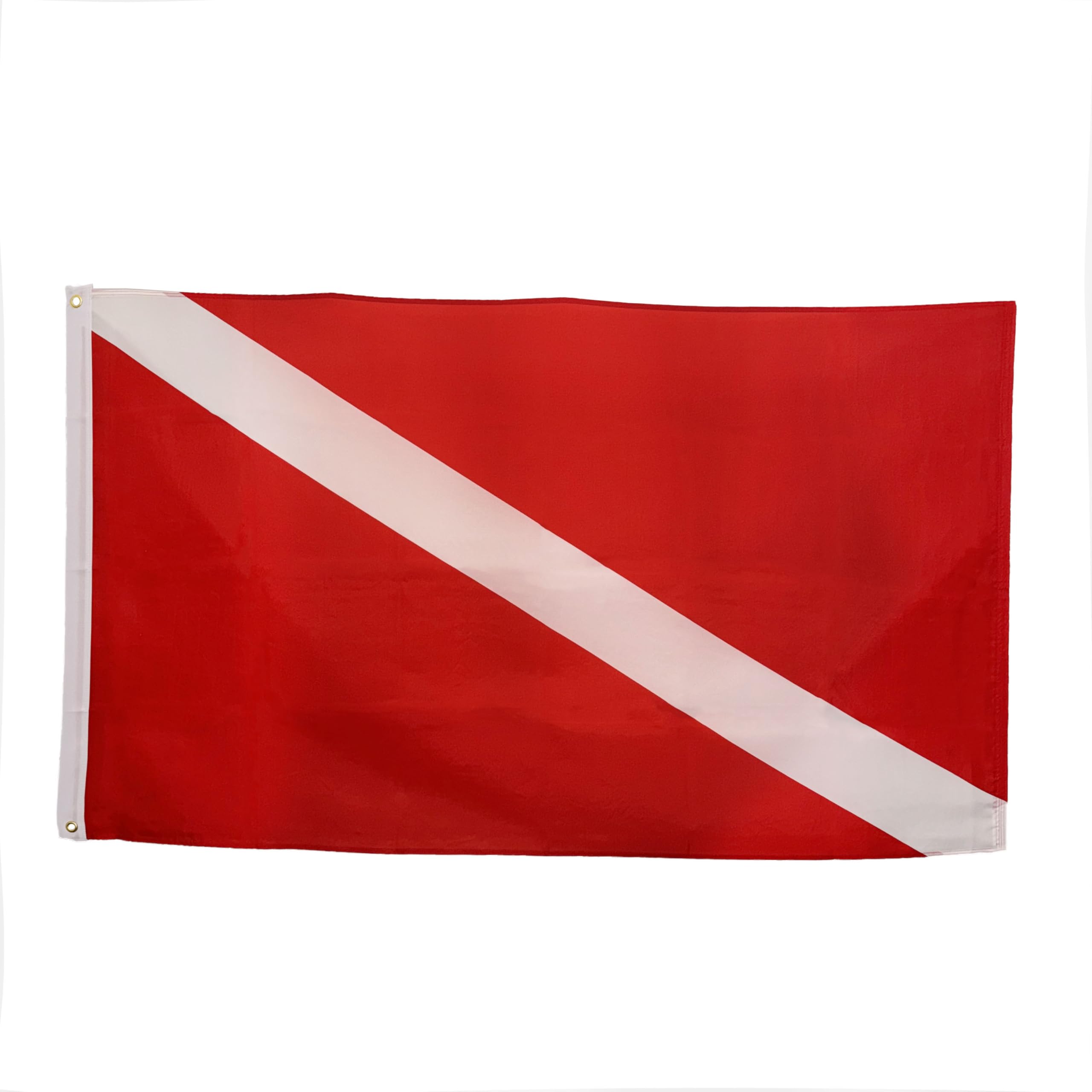Flagtex Scuba Diving Heavy Duty Flag 210D Nylon with Eyelets 3ft x 2ft (90cm x 60cm) — image 1