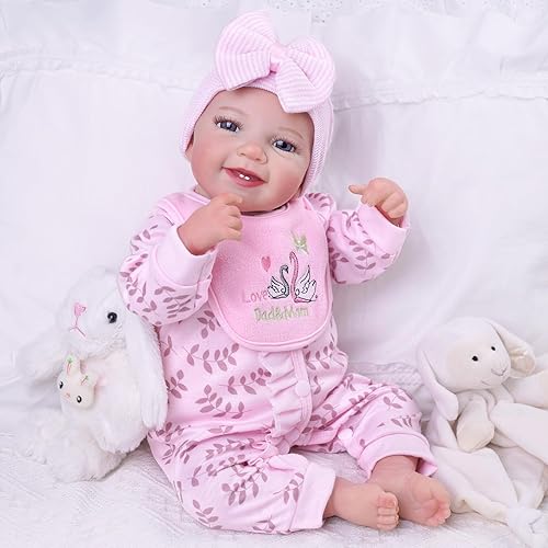Miniatura 5 de BABESIDE Muñecas de bebé Reborn realistas, Leen, 20 pulgadas de cuerpo suave, realista, bebé recién nacido, dulce sonrisa, muñecas de bebé de la