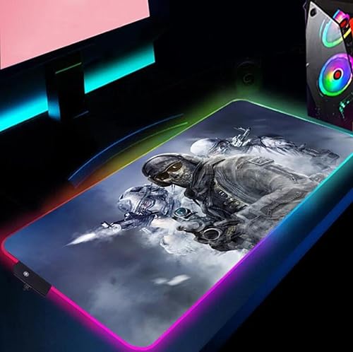 Mouse Pads LED Laptop Pc Gamer Accessories Mause Pad Computer Table Gaming Mouse Mat RGB Desk Protector Deskpad Carpet Mat,700x300x4MM