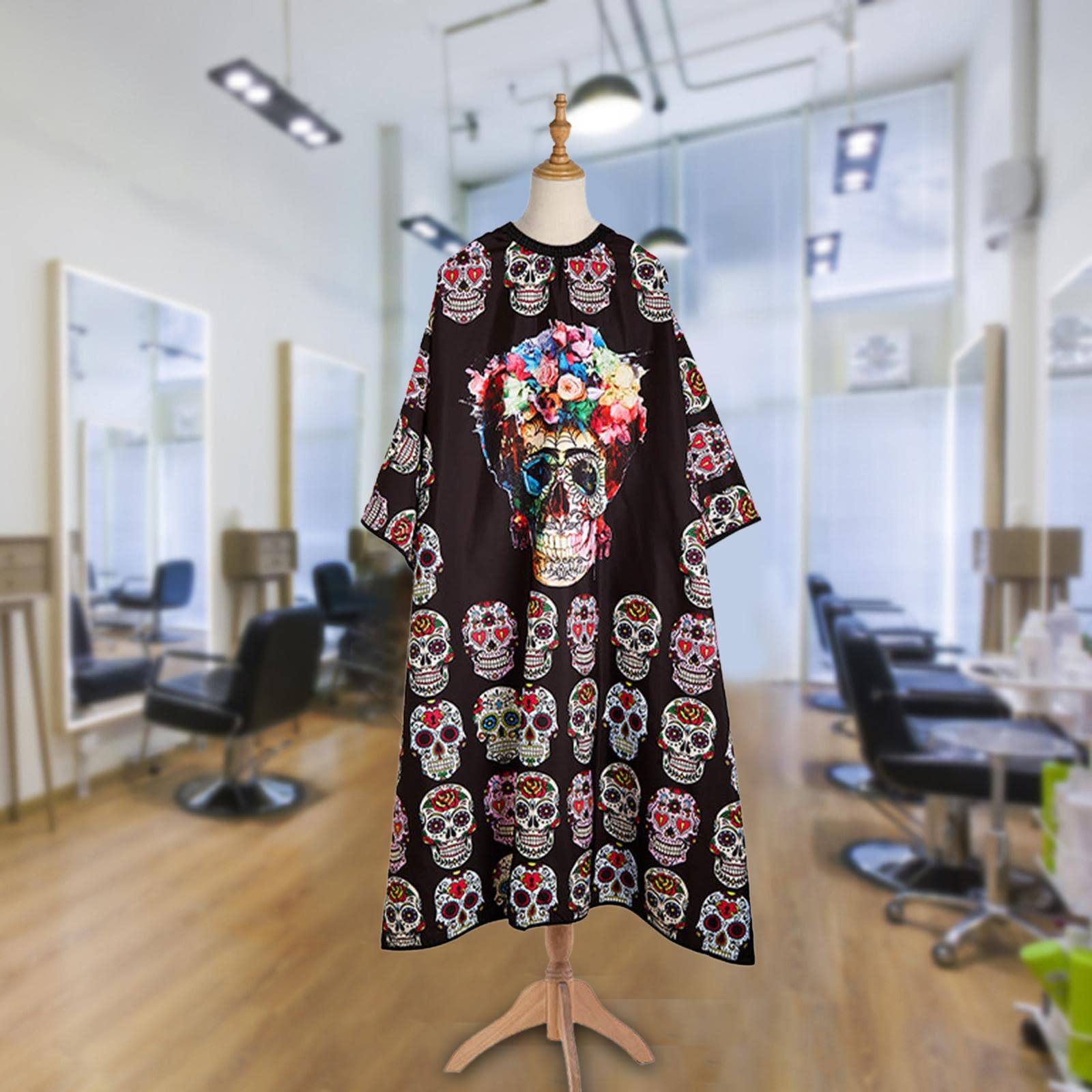 5 zestawów wodoodpornych fryzjer stylista peleryna do stylizacji włosów szkielet peleryna czarna C 140 x 160 cm, 140 x 160 cm
