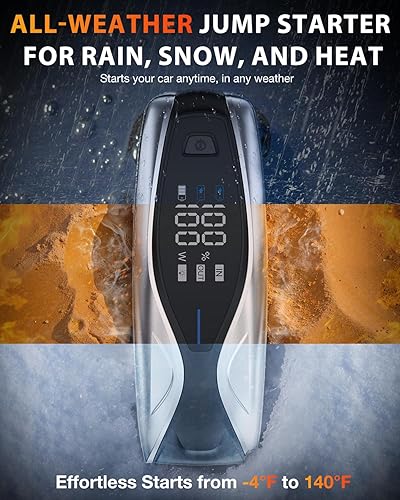 Miniatura 7 de NEXPOW Arrancador de batería portátil de 6000 A, 24000 mAh con carga rápida de 60 W PD de 2 vías, caja de salto y paquete de refuerzo de batería con