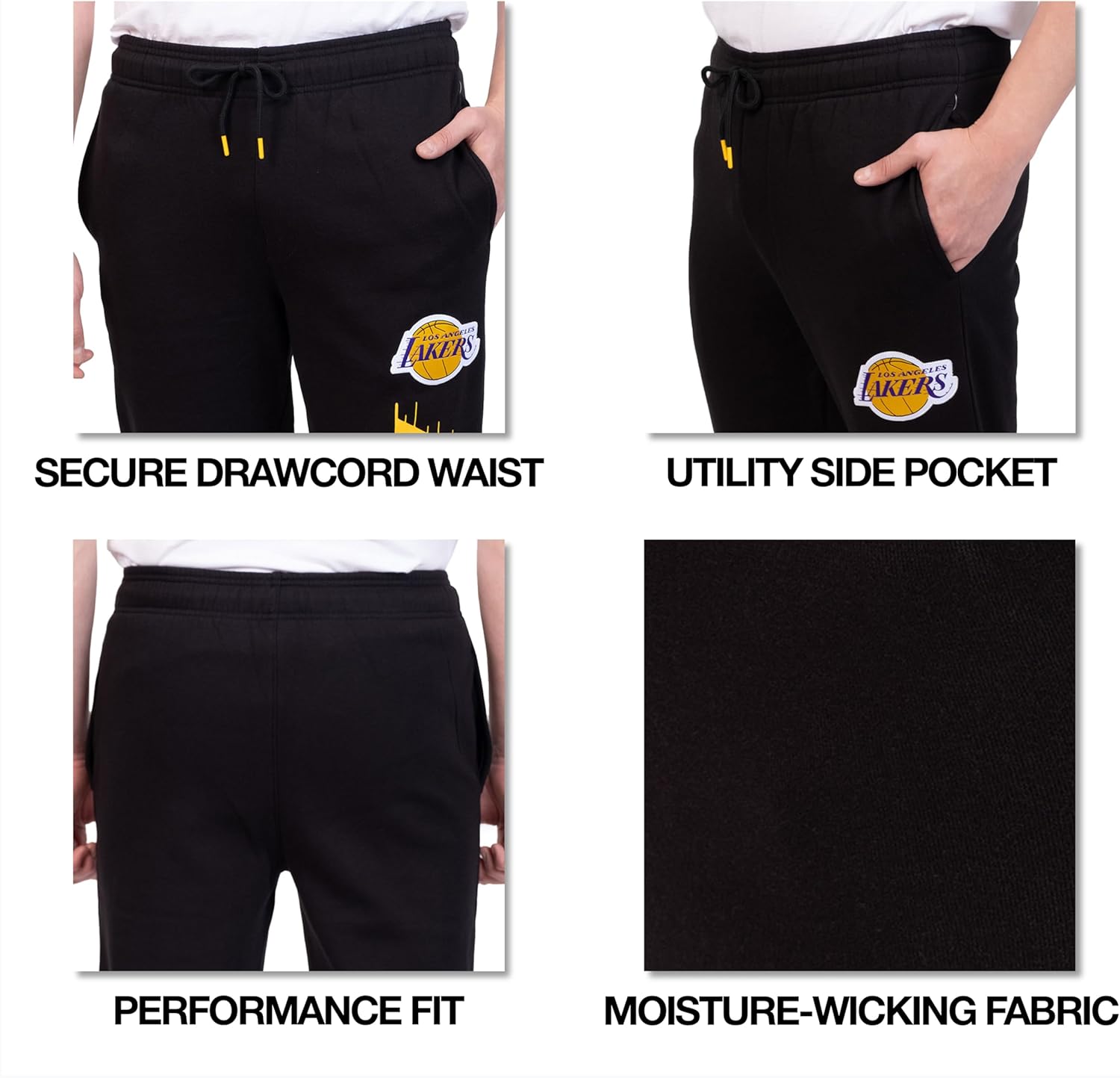 Ultra Game Men's NBA Official Super Soft Team Jogger Sweatpants - Image 5