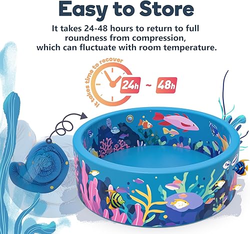 Miniatura 5 de Piscina de bolas de espuma, piscina de pelotas para bebés de 35.4 x 11.8 pulgadas, regalo para bebés, juego para interiores y exteriores (bolas no