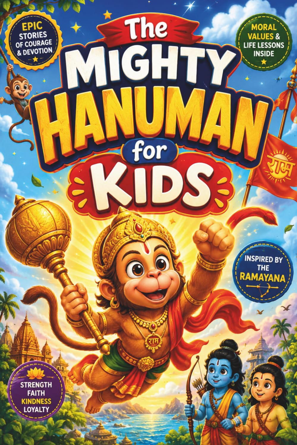 The Mighty Hanuman for Kids: Amazing Hindu Mythology Stories of the Mighty Indian Superhero Hanuman Featuring Ramayana Adventures, Monkey God Legends, ... Moral Values & Spiritual Wisdom for Children